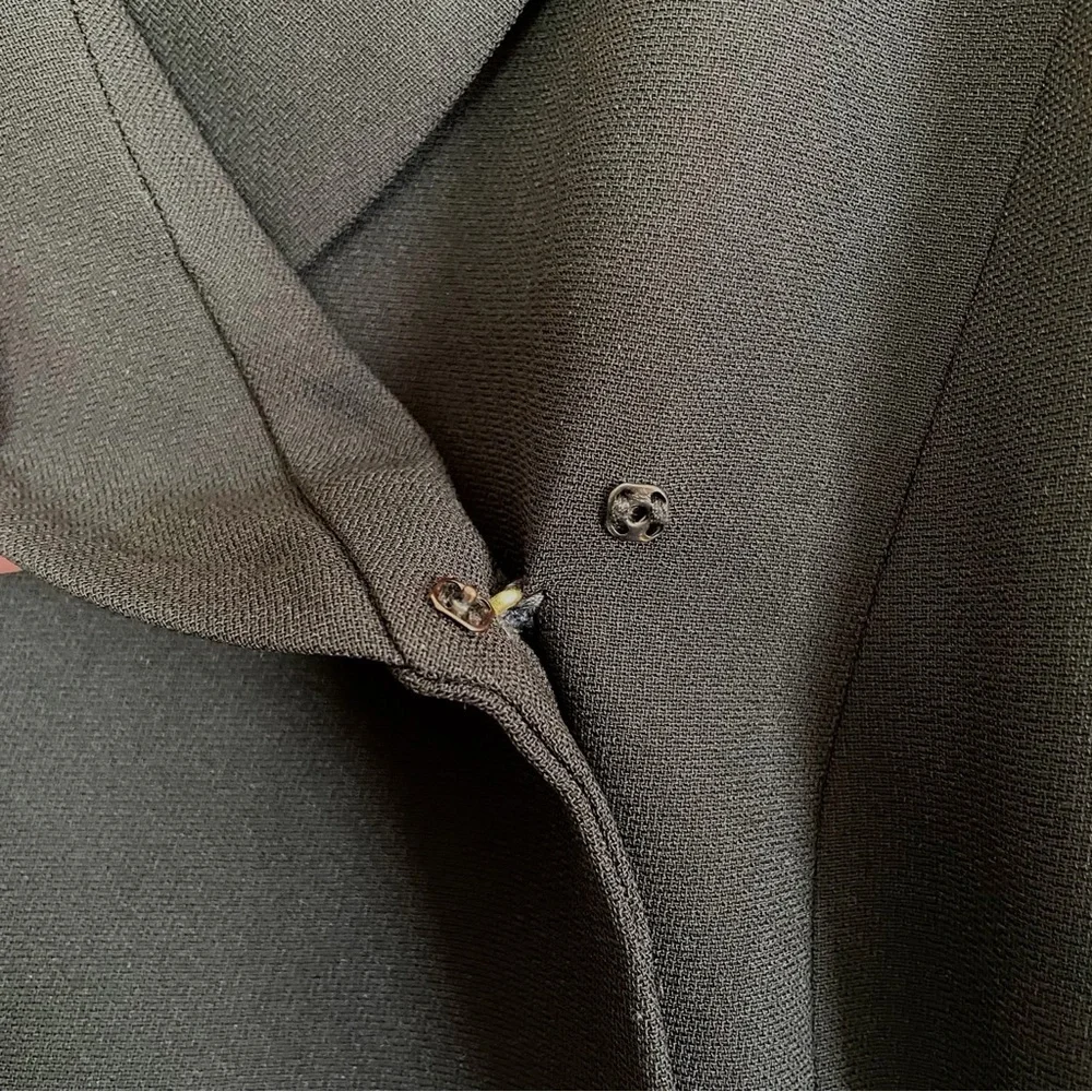 Vintage Talbots Black Double-Breasted Blazer w/ Gold & Enameled Buttons Size 4